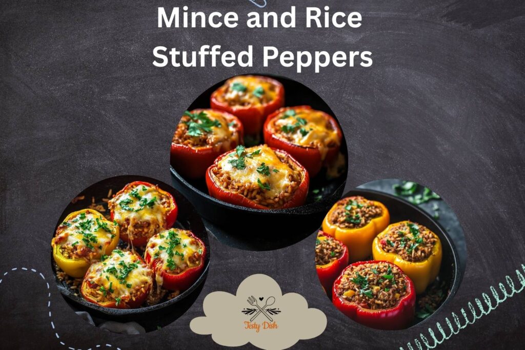 mince and rice stuffed peppers