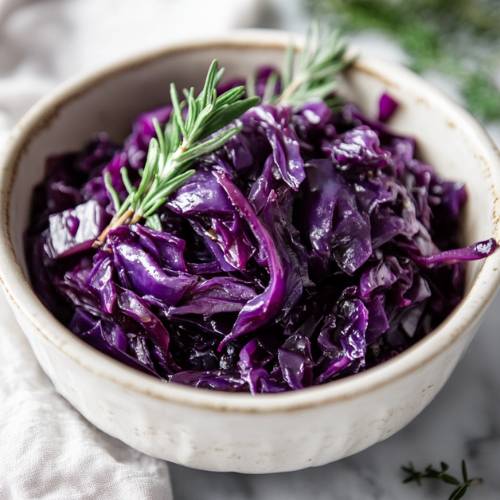 Braised Red Cabbage with Apples & Pomegranate Molasses