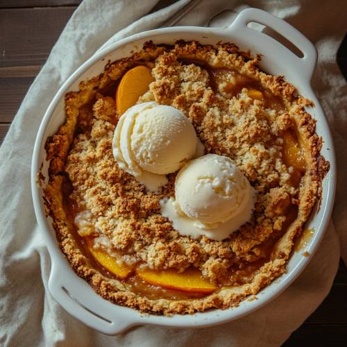 🍑 Healthier Peach Cobbler Recipe – Only 6 Ingredients!