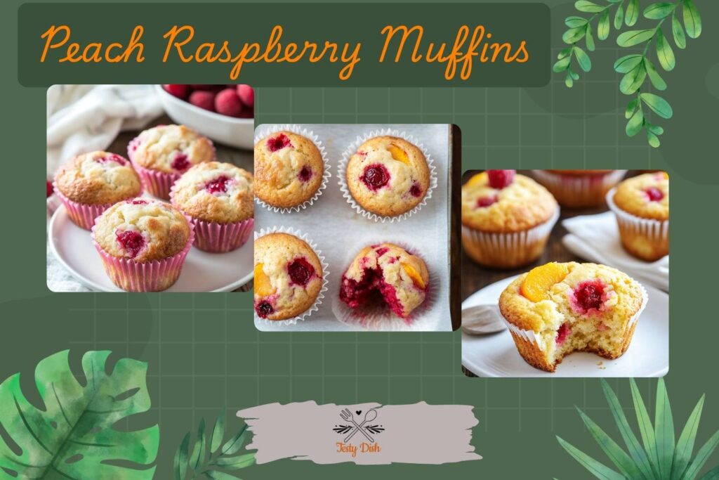 peach raspberry muffins
