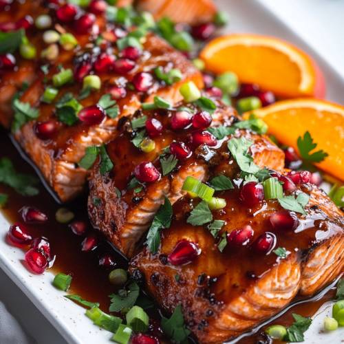 Pomegranate Honey Salmon (Sticky & Crispy in 5 Minutes!)