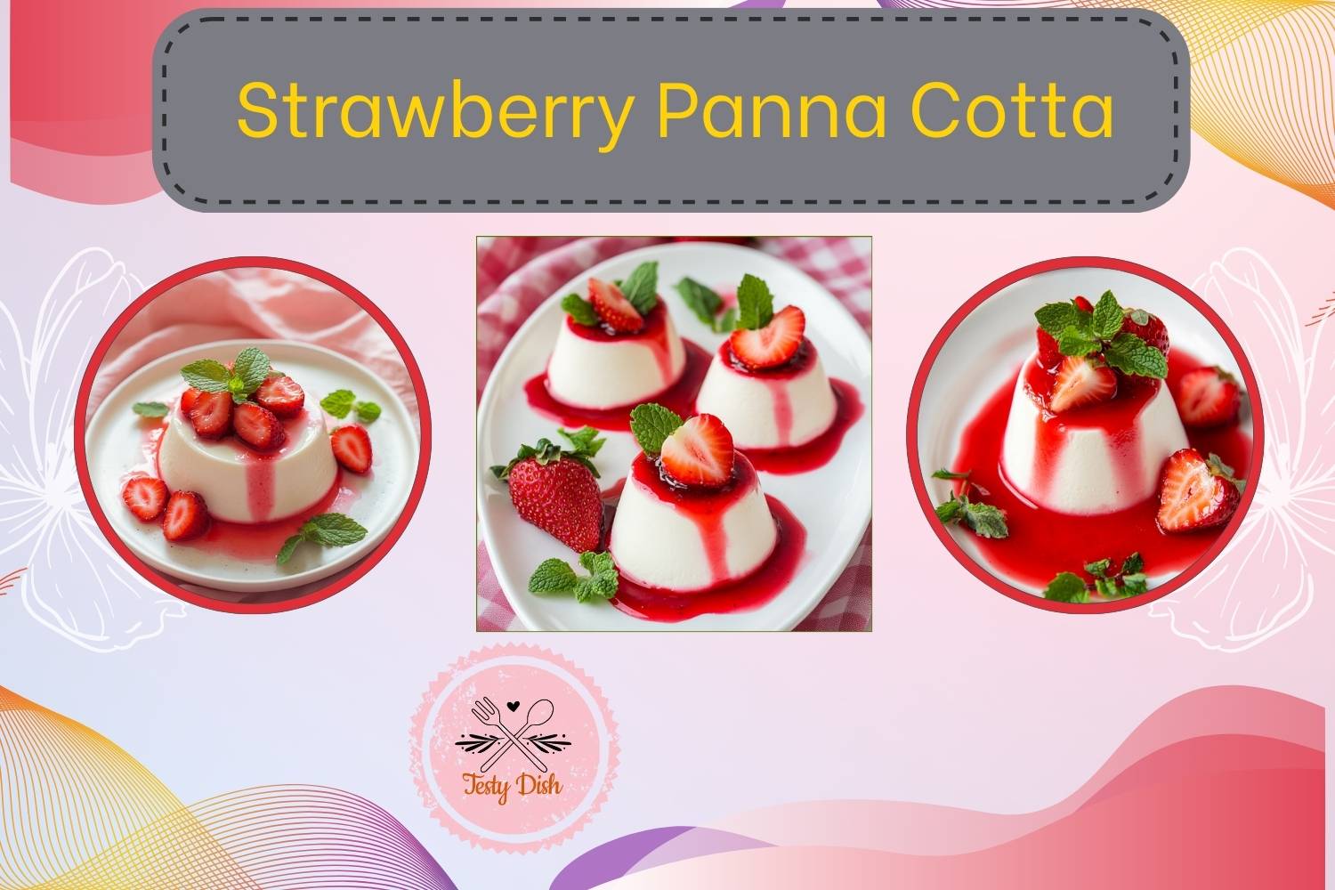 strawberry panna cotta