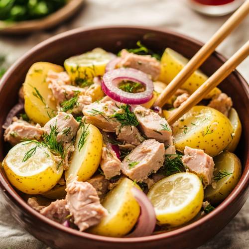 🐟 Tuna and Potato Salad – A Cool, Protein-Packed Bowl! 🥔🥗