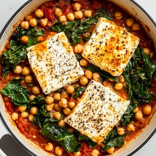 🍅🧅 Baked Feta Chickpeas; My Favorite One-Pan Comfort Meal!