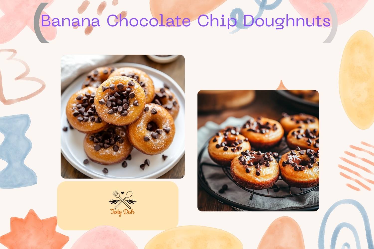banana chocolate chip doughnuts