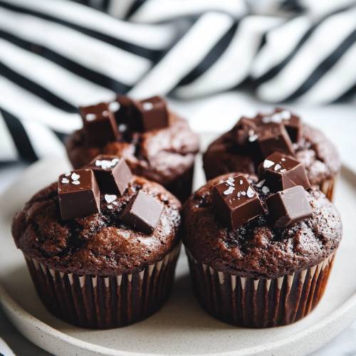 🍫🧁1 Bowl Healthy Double Chocolate Muffins