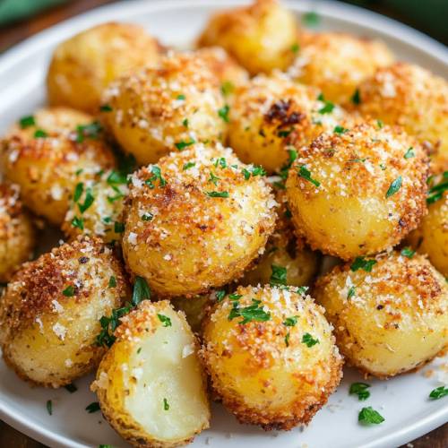 Garlic Parmesan Crusted Potatoes (Crispy, Cheesy & Easy 30-Minute Recipe)