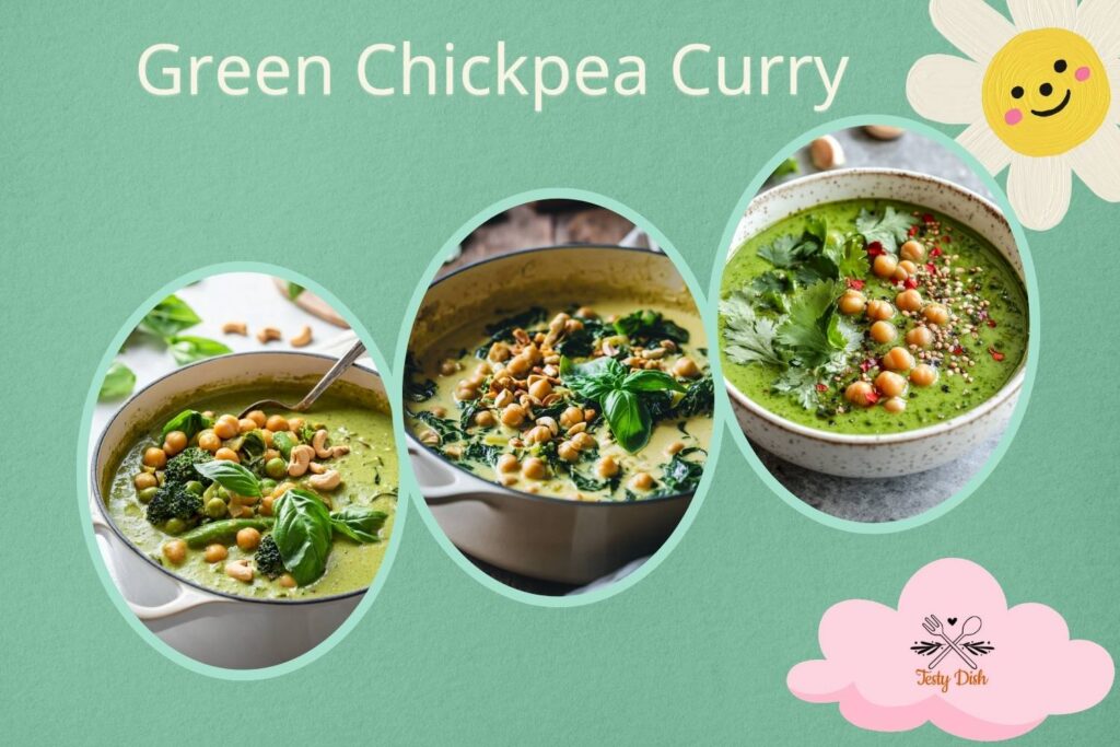 green chickpea curry