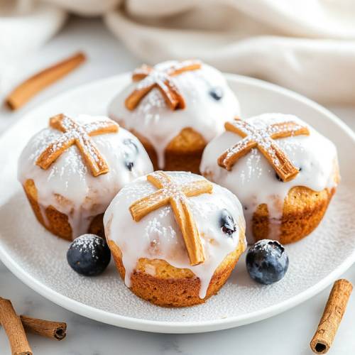 🔥➕🧁 Healthy Hot Cross Muffins