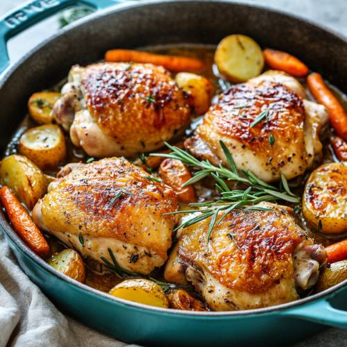 One Pan Roast Chicken with Vegetables (Easy, Flavorful & Ready in Under 1 Hour)