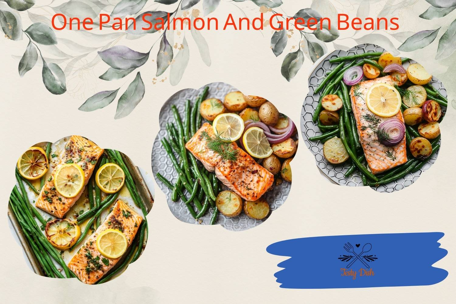 one pan salmon and green beans