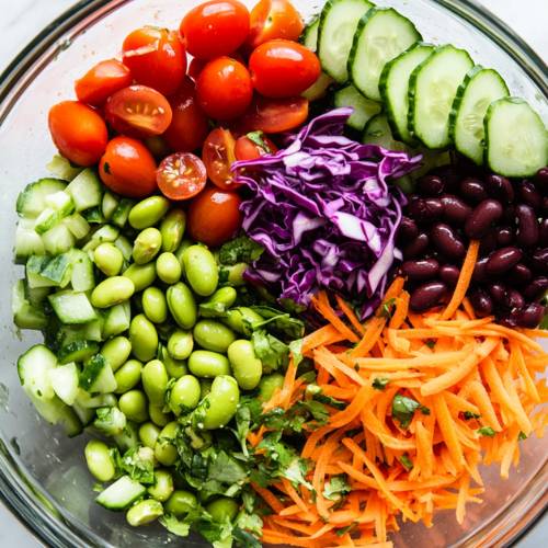 🥗 Rainbow Salad Recipe; Colorful, Crunchy, and Crazy Good!