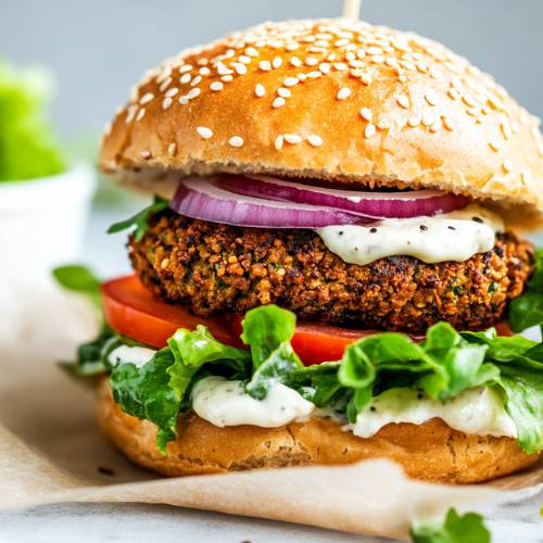 Easy Falafel Burger Recipe (Healthy Vegetarian Chickpea Burger)