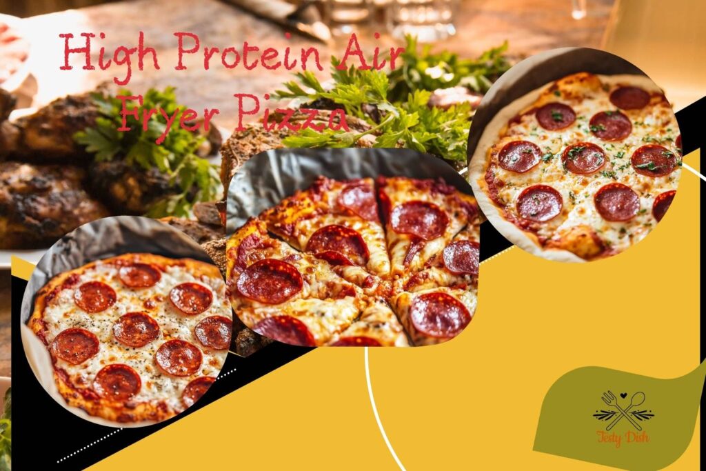 high protein air fryer pizza