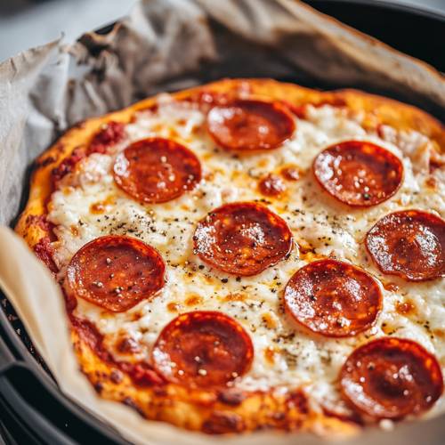 High Protein Air Fryer Pizza (Easy 15-Minute Healthy Pizza Recipe)