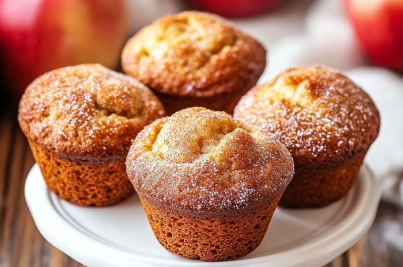 Healthy Apple Muffins Recipe | No Sugar, No Butter, High Protein Breakfast Muffins