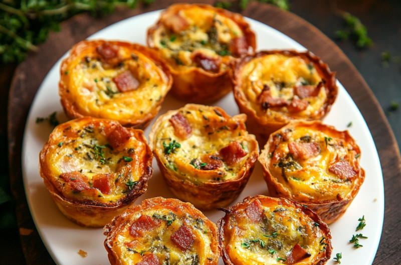 Mini Quiche Recipe | Easy Healthy Egg & Veggie Tortilla Quiches