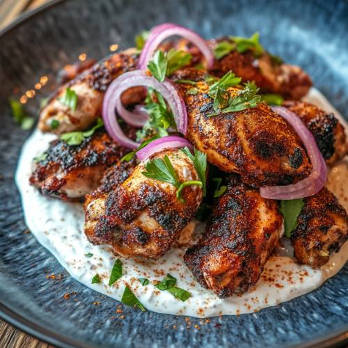 Sumac Chicken Recipe with Greek Salad and Crispy Potatoes (Healthy Dinner)
