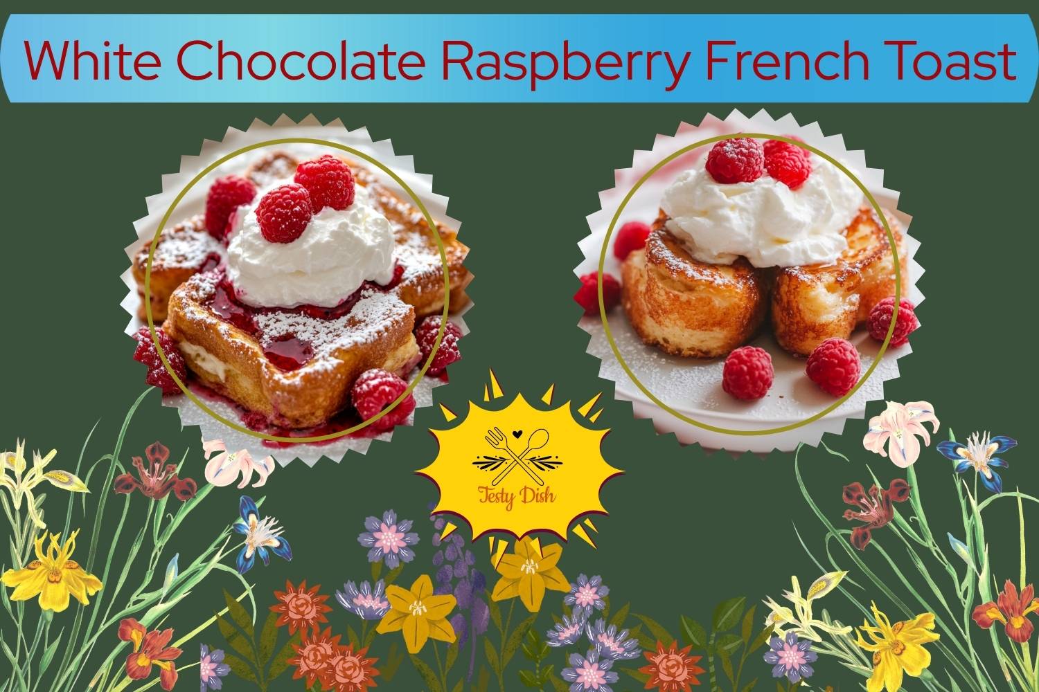 white chocolate raspberry french toast