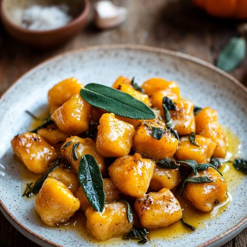 Homemade Pumpkin Gnocchi Recipe with Crispy Sage Butter