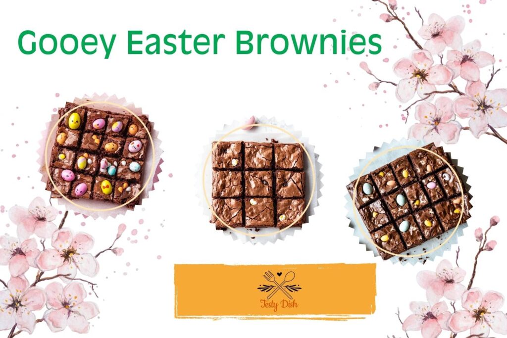 gooey easter brownies