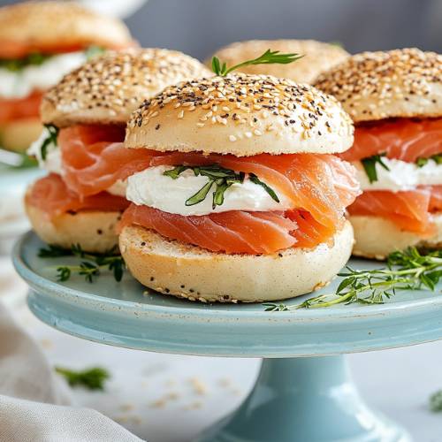 Easy Homemade Mini Salmon Bagels Recipe (With Smoked Salmon & Cream Cheese)